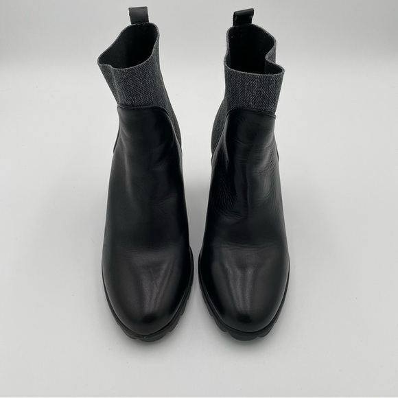 The Flexx Comfort Pull On‎ High Heeled Ankle Boots Booties Black Gray Size 6.5 - Picture 4 of 11